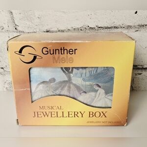 Gunther Mele Ballerina Musical Jewelry Box w/ Original Box Vintage Style